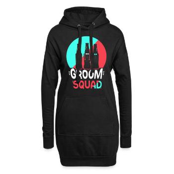Bräutigam Team Sprüche Hochzeit Party Heirat - Hoodie-Kleid - Schwarz - Vorne