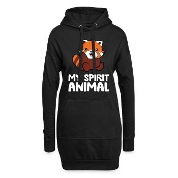 Red Panda Lover My Spirit Animal Kawaii - Sweat-shirt à capuche long Femme - noir - Devant