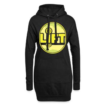 Lift Gym Workout Haltérophilie - Sweat-shirt à capuche long Femme - noir - Devant