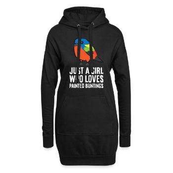 Nur ein Mädchen, das gemalte Sprossen liebt - Hoodie-Kleid - Schwarz - Vorne