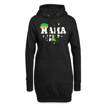 Mama Elf Passende Familie Weihnachtsgruppe Weihnachten Mama - Hoodie-Kleid - Schwarz - Vorne