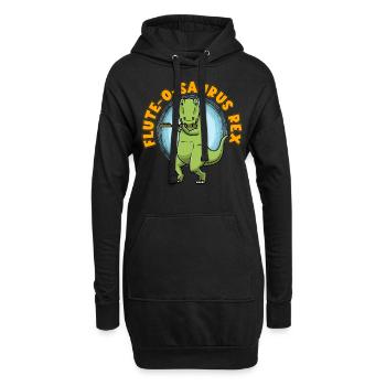 Flûte-o-saurus Rex T-Rex Flûte dinosaure - Sweat-shirt à capuche long Femme - noir - Devant