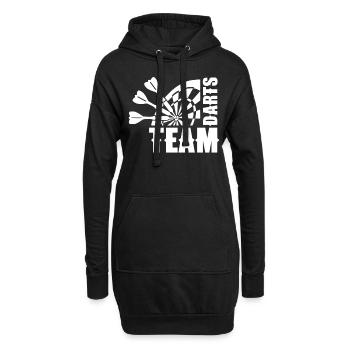 Team Darts Dart Dartverein Dartmannschaft - Hoodie-Kleid - Schwarz - Vorne