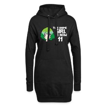Dieses Anime Mädchen ist jetzt 11 Jahre alt Anime - Hoodie-Kleid - Schwarz - Vorne