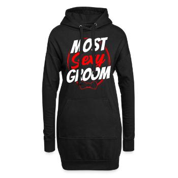 Sexy Groom Wedding Dictons Wedding Party - Sweat-shirt à capuche long Femme - noir - Devant