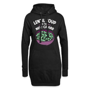 Linsensuppe Ist Der Neue Kaviar Linse Linsen - Hoodie-Kleid - Schwarz - Vorne