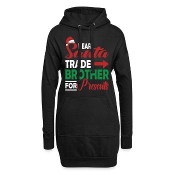 Échangez votre frère contre des cadeaux de Noël - Sweat-shirt à capuche long Femme - noir - Devant