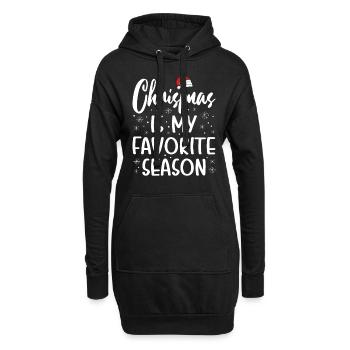 Noël est ma saison préférée - Sweat-shirt à capuche long Femme - noir - Devant
