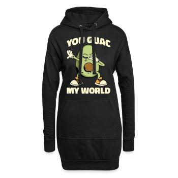 You Guac My World Avocado Geschenk - Hoodie-Kleid - Schwarz - Vorne