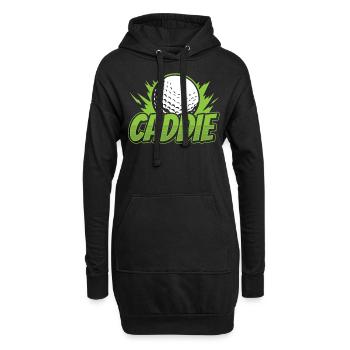 Caddie Golf Golfer Golfen Beruf - Hoodie-Kleid - Schwarz - Vorne