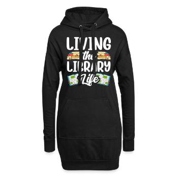 Bibliothèque Vie Amoureux des livres Bibliothécaire - Sweat-shirt à capuche long Femme - noir - Devant