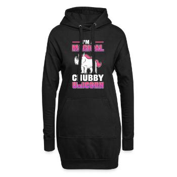 I'm A Magical Chubby Unicorn Rhino Rhinoceros - Hoodie-Kleid - Schwarz - Vorne