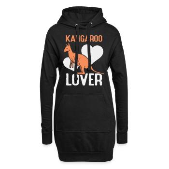 Amoureux des kangourous Australie Kangourous animaux - Sweat-shirt à capuche long Femme - noir - Devant