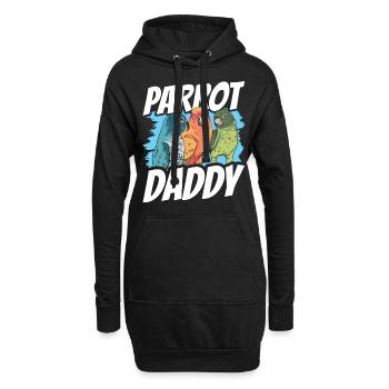 Perroquet Papa Mignon Animal Pet Perroquet - Sweat-shirt à capuche long Femme - noir - Devant