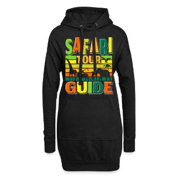 Safari Tour Guide - Hoodie-Kleid - Schwarz - Vorne