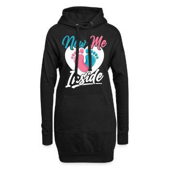 Le nouveau moi à l’intérieur du bébé enceinte à l’intérieur mignon - Sweat-shirt à capuche long Femme - noir - Devant