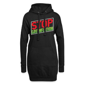 Greenflation Stop à l’inflation de l’énergie verte - Sweat-shirt à capuche long Femme - noir - Devant