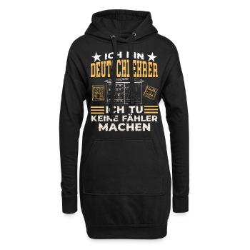 Ich Bin Deutschlehrer Schule Grammatik Grammatiker - Hoodie-Kleid - Schwarz - Vorne