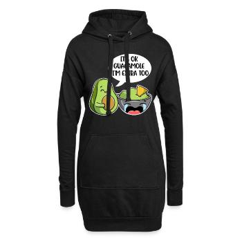 Its Ok Guacamole Im Extra Too Avocado Geschenk - Hoodie-Kleid - Schwarz - Vorne