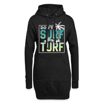 Surf Nicht In Meinem Revier Surfing Surfer - Hoodie-Kleid - Schwarz - Vorne