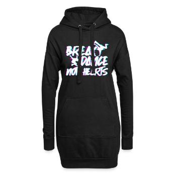 Breakdance Not Hearts - Breakdance Hip Hop - Hoodie-Kleid - Schwarz - Vorne