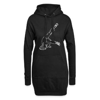 Breakdancing Breakdancer Break Dance Oneline Art - Hoodie-Kleid - Schwarz - Vorne