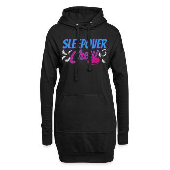 Soirée pyjama de l’équipe pour la nuit - Sweat-shirt à capuche long Femme - noir - Devant
