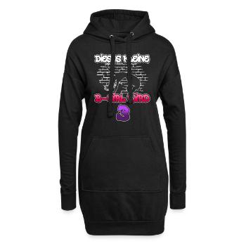 Dieses Kleine B-Girl Wird 3 - Breakdance - Hoodie-Kleid - Schwarz - Vorne