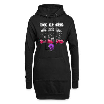 Dieses Kleine B-Girl Wird 9 - Breakdance - Hoodie-Kleid - Schwarz - Vorne