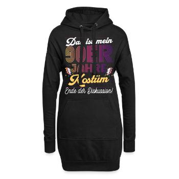 90er Jahre Mottoparty Outfit Kostüm Party Herren - Hoodie-Kleid - Schwarz - Vorne