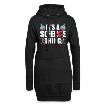 Est une chose scientifique scientifique - Sweat-shirt à capuche long Femme - noir - Devant