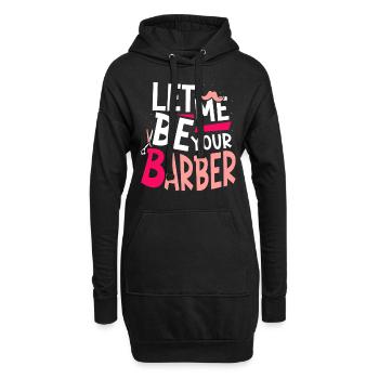 Laisse-moi être ton barbier Barbier - Sweat-shirt à capuche long Femme - noir - Devant