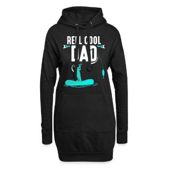 Reel Cool Papa Angler Angeln Fischen Fischer - Hoodie-Kleid - Schwarz - Vorne