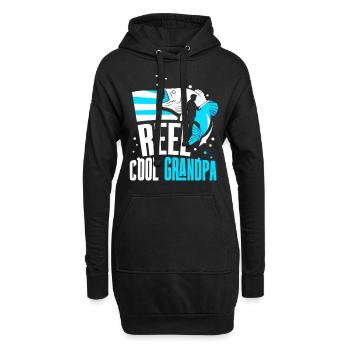 Reel Cool Opa Angeln Angler Fischen Fischer - Hoodie-Kleid - Schwarz - Vorne