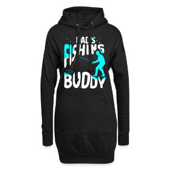 Le compagnon de pêche de papa Pêche Pêche Ami pêcheur - Sweat-shirt à capuche long Femme - noir - Devant