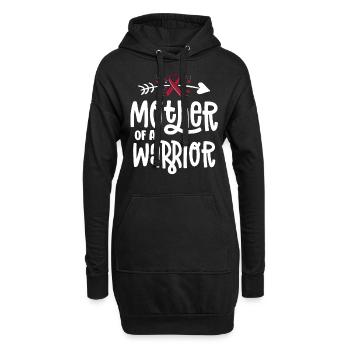 Mutter eines Kriegers Gefäßfehlbildung - Hoodie-Kleid - Schwarz - Vorne