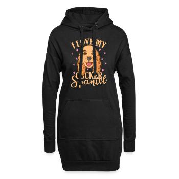 I Love my Cockerspaniel Hund Haustier - Hoodie-Kleid - Schwarz - Vorne