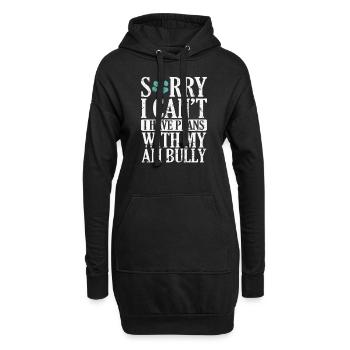 Je ne peux pas avoir de plans avec mon Bully Bulldog AM - Sweat-shirt à capuche long Femme - noir - Devant