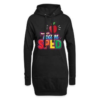 Team Sonderpädagogik Lehrer Beruf Sonderpädagoge - Hoodie-Kleid - Schwarz - Vorne