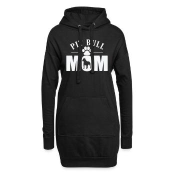 Pit Bull Maman Chien Race d’animal de compagnie - Sweat-shirt à capuche long Femme - noir - Devant