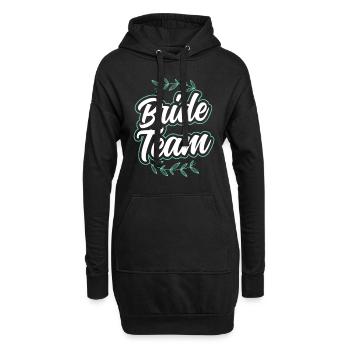Team Braut Hochzeit Bräute Heiraten Party - Hoodie-Kleid - Schwarz - Vorne