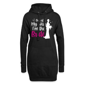 À l’écart, je suis la mariée mariée - Sweat-shirt à capuche long Femme - noir - Devant