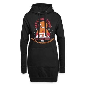 Permet de cuire des trucs boire du chocolat chaud cadeau de cuisson - Sweat-shirt à capuche long Femme - noir - Devant