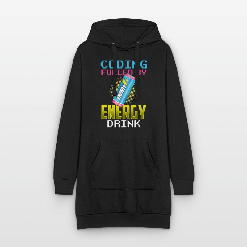 Programmation avec le code de codage Energydrinks Coder Sweat-shirt à capuche long Femme
