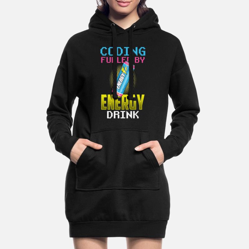 Programmation avec le code de codage Energydrinks Coder Sweat-shirt à capuche long Femme