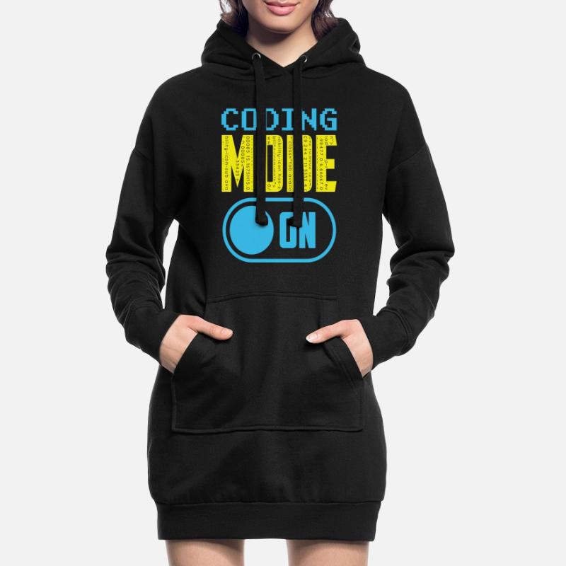Programmiermodus Ein Coding Coder Programmierer Hoodie-Kleid