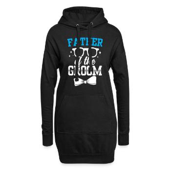 Fête de mariage du marié - Sweat-shirt à capuche long Femme - noir - Devant