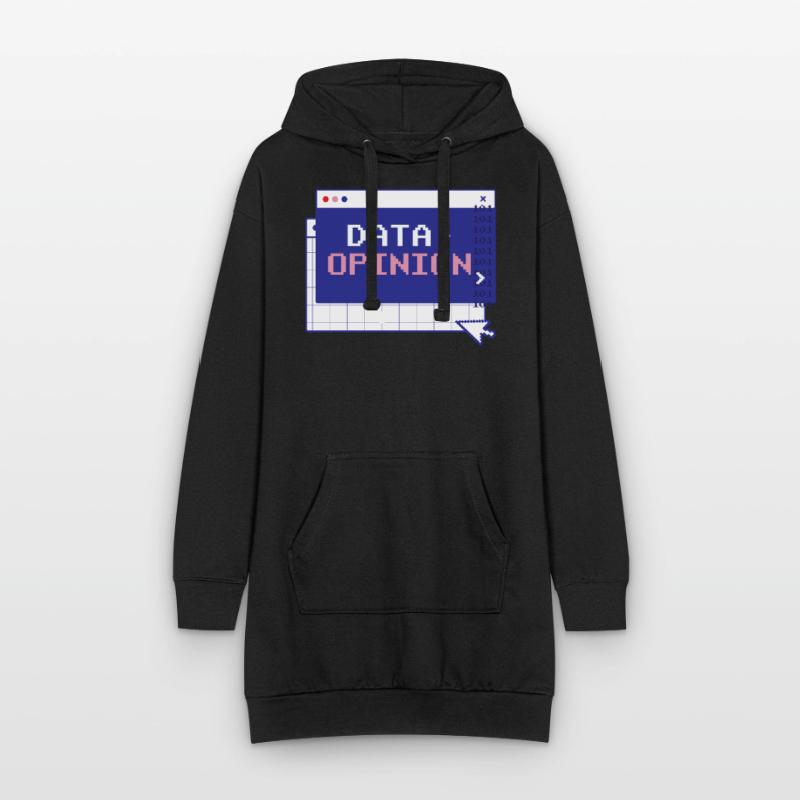 Data > Opinion Code Coding Programmierer Coder Hoodie-Kleid