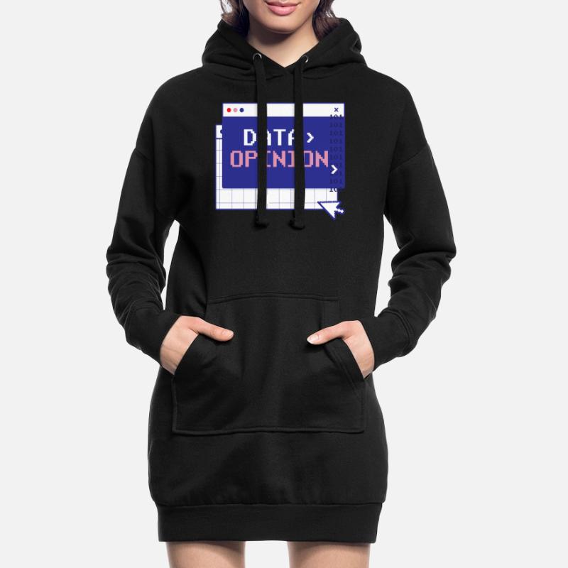 Data > Opinion Code Coding Programmierer Coder Hoodie-Kleid
