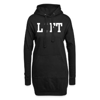 Lift Workout Gewichtheber Gewichtheben Gym - Hoodie-Kleid - Schwarz - Vorne